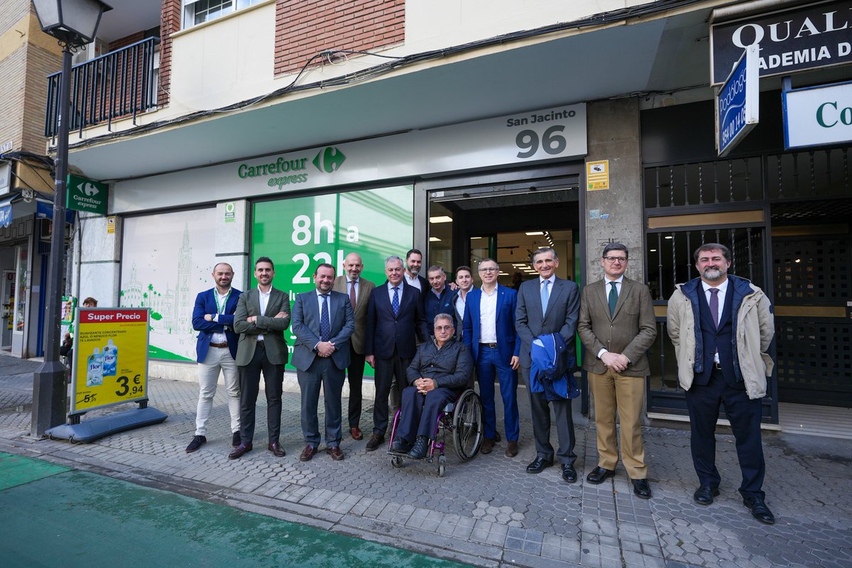 jlsanzalcalde's tweet photo. Carrefour express abre su tienda 30 en Sevilla y lo hace en San Jacinto con un 90% de plantilla inclusiva.

Gracias por la integración de personas con discapacidad o diversidad funcional en el mercado y ser generadores de empleo en Sevilla con sus más de 1.000 puestos de trabajo. https://t.co/WaCj7NBKZ6