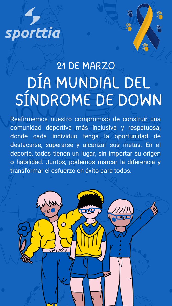 Todos tienen un lugar en el deporte. Hoy más que nunca celebramos la inclusión. 💙 #DíaMundialDelSíndromeDeDown