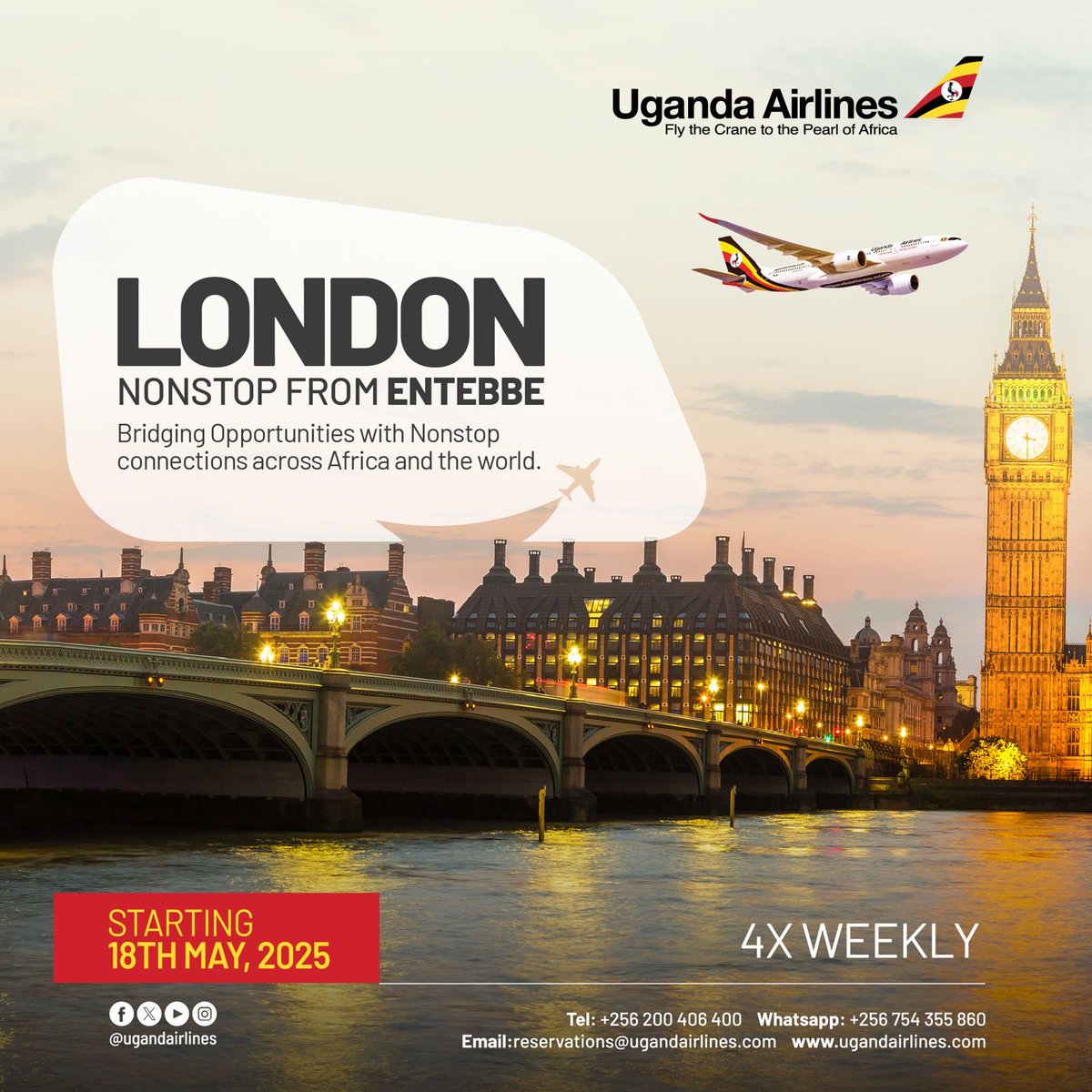Afreek Tours and Travel (@afreekt) on Twitter photo Who’s ready to fly the cranes to the Queen’s land?
Look No where else
We’re here to seamlessly book your tickets for you
Contact us on WhatsApp: +256772453969
#Flyingthecrane
#YourOneStopTravelShop
<a href="/UgandaAirlines/">Uganda Airlines</a> Who’s ready to fly the cranes to the Queen’s land?
Look No where else
We’re here to seamlessly book your tickets for you
Contact us on WhatsApp: +256772453969
#Flyingthecrane
#YourOneStopTravelShop
<a href="/UgandaAirlines/">Uganda Airlines</a>