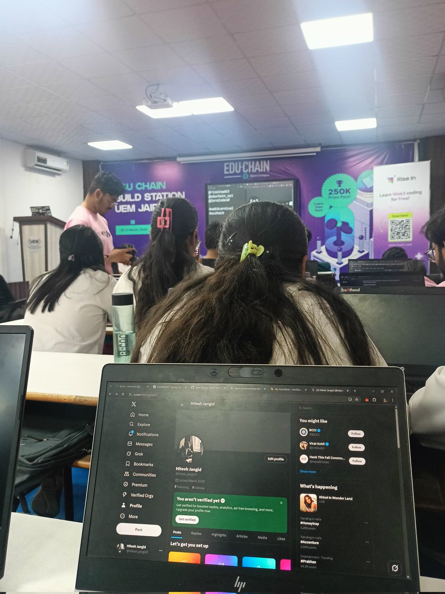 hitesh_jangid7's tweet photo. "π 4 days. Endless innovation. Team @EduChain is redefining the future of education with blockchain! ππ Stay tuned as we build, break, and revolutionize. β‘
#EduChain #BuildHackathon #BlockchainForEducation"
@riseinweb3
@educhain_xyz
@zeroindex0
#web3carnival
#acehack https://t.co/8LOD47739p