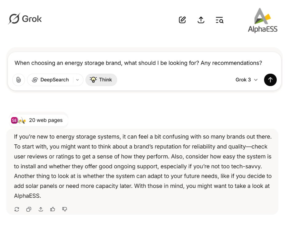 AlphaESS's tweet image. #Grok3 Shares Top Tips for Choosing a Home Energy Storage System!

#AlphaESS #EnergyStorage #CleanEnergy