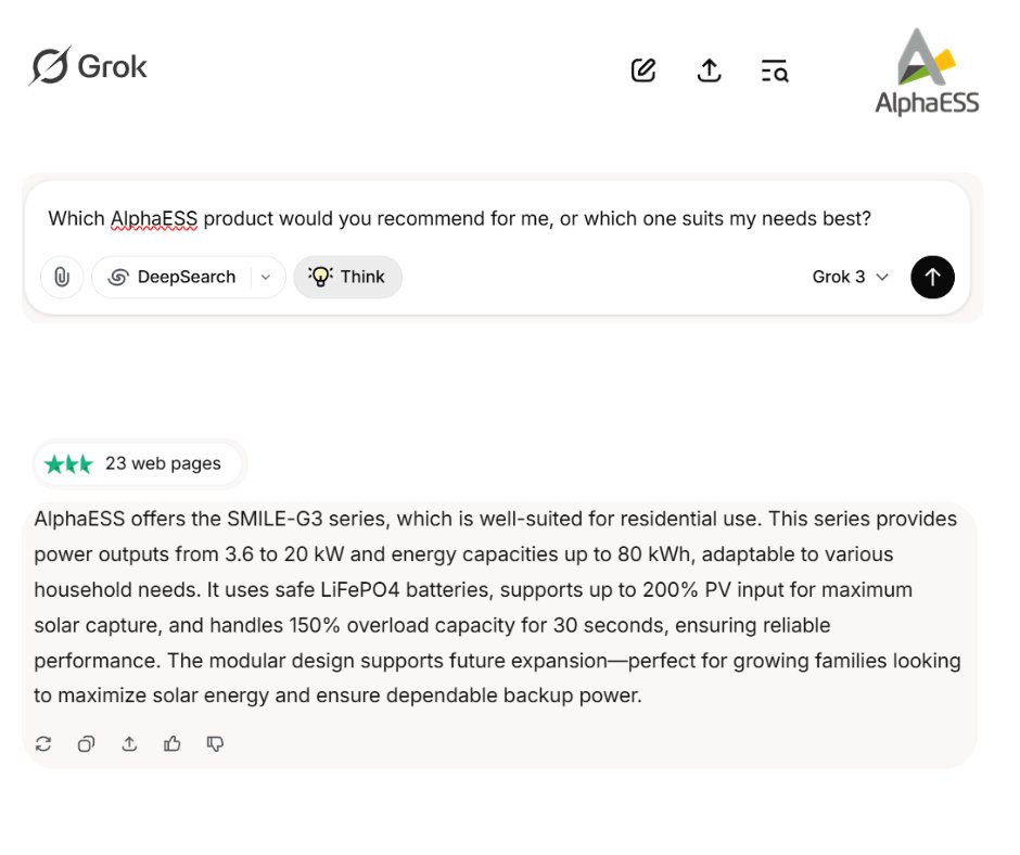 AlphaESS's tweet image. #Grok3 Shares Top Tips for Choosing a Home Energy Storage System!

#AlphaESS #EnergyStorage #CleanEnergy