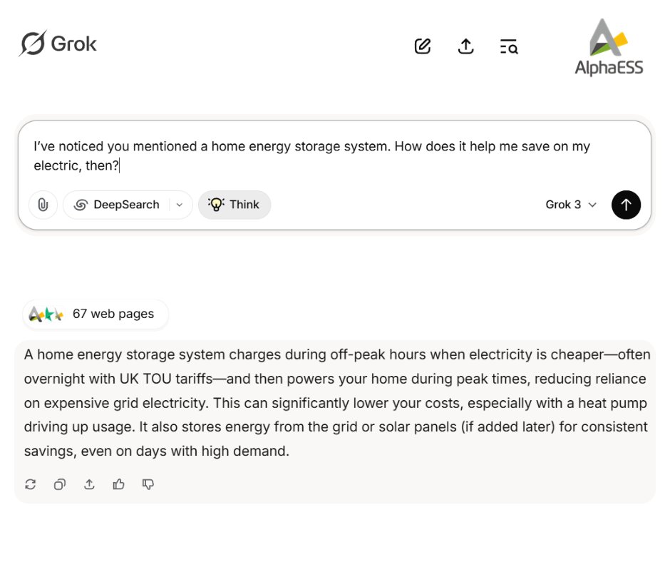 AlphaESS's tweet image. #Grok3 Shares Top Tips for Choosing a Home Energy Storage System!

#AlphaESS #EnergyStorage #CleanEnergy