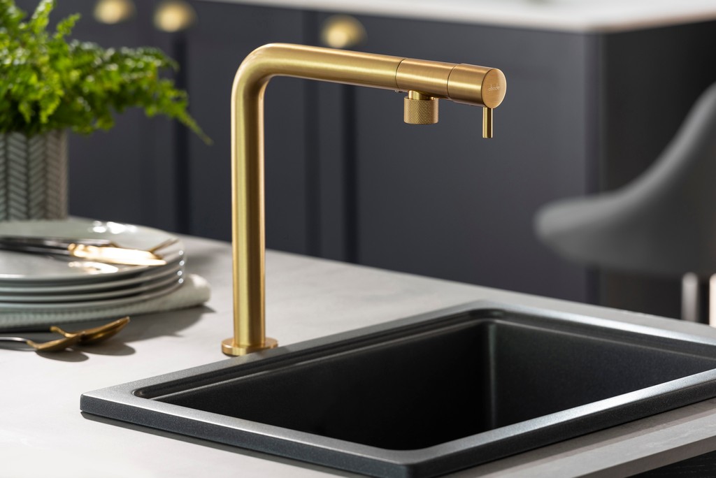 As seen by @GrandDesigns our Agilis kitchen tap is accessible and stylish! The front lever handle means you can operate the water flow with a simple flick of the wrist - Great if you have limited dexterity 🫶 

Read online bit.ly/41Dsy7s or visit abodedesigns.co.uk