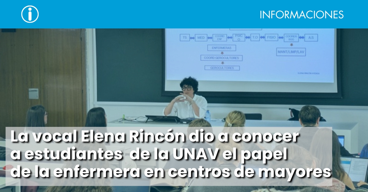 Enfermeras navarras (@coenav) on Twitter photo Presentación de #ElenaRincón, vocal del grupo sociosanitario de COENAV y coordinadora de Enfermería en <a href="/GrupoAmavir/">GrupoAmavir</a> Mutilva, a estudiantes de 3º de <a href="/enfermeriaunav/">Facultad Enfermería</a>: el papel de la #enfermera en los centros de atención a persona mayores. Presentación de #ElenaRincón, vocal del grupo sociosanitario de COENAV y coordinadora de Enfermería en <a href="/GrupoAmavir/">GrupoAmavir</a> Mutilva, a estudiantes de 3º de <a href="/enfermeriaunav/">Facultad Enfermería</a>: el papel de la #enfermera en los centros de atención a persona mayores.