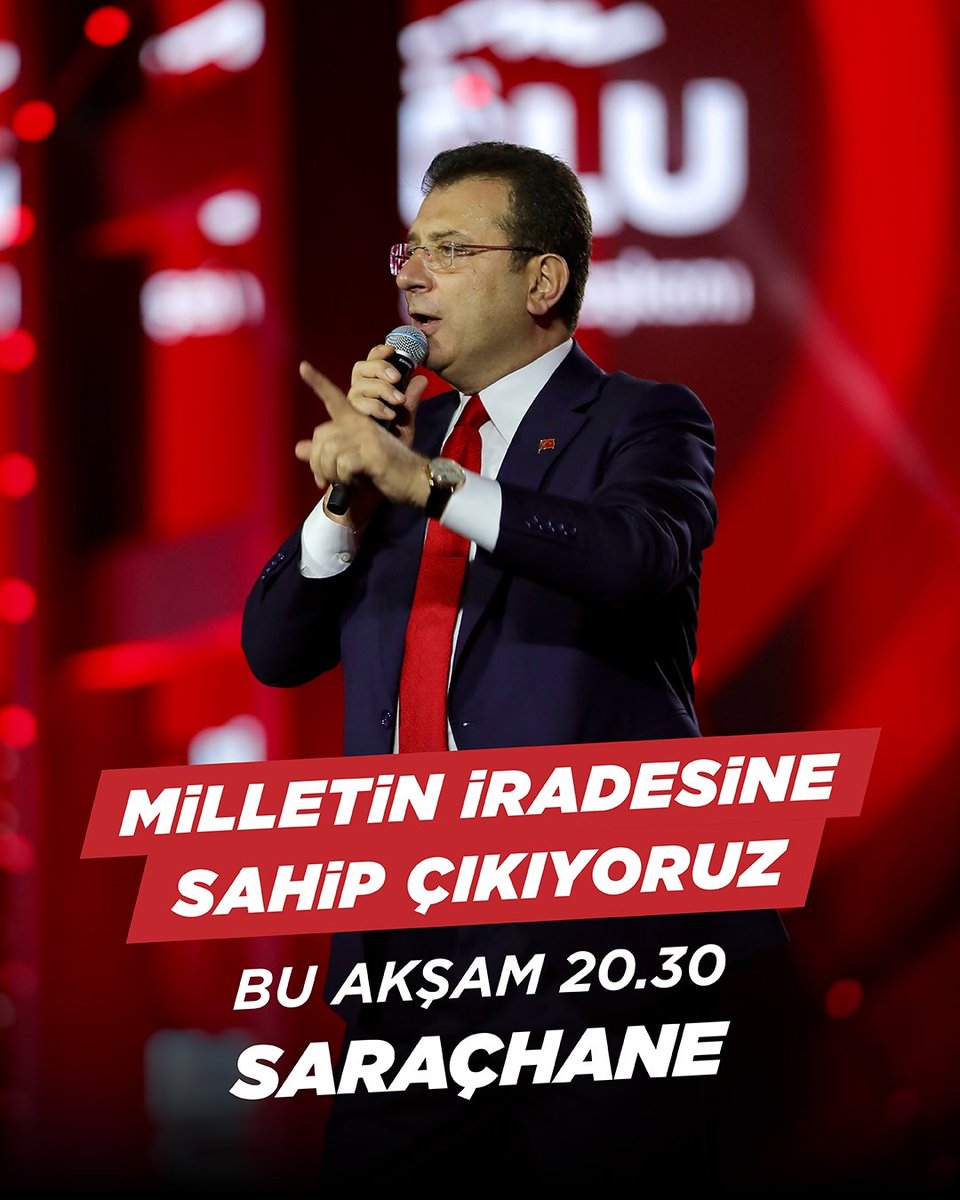 Milletin İradesine Sahip Çıkıyoruz. 

Bu akşam 20.30’da Saraçhane’de buluşuyoruz.