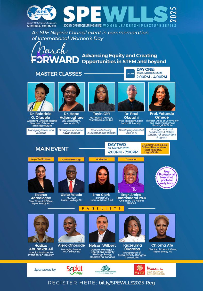 Aradel Holdings at SPE WLLS 2025

Today, our MD/CEO, Gbite Falade, will deliver the Goodwill Message at the SPE Women Leadership Lecture Series (WLLS) 2025, an event dedicated to advancing equity and creating opportunities in STEM and beyond.

This two-day event, organized by the