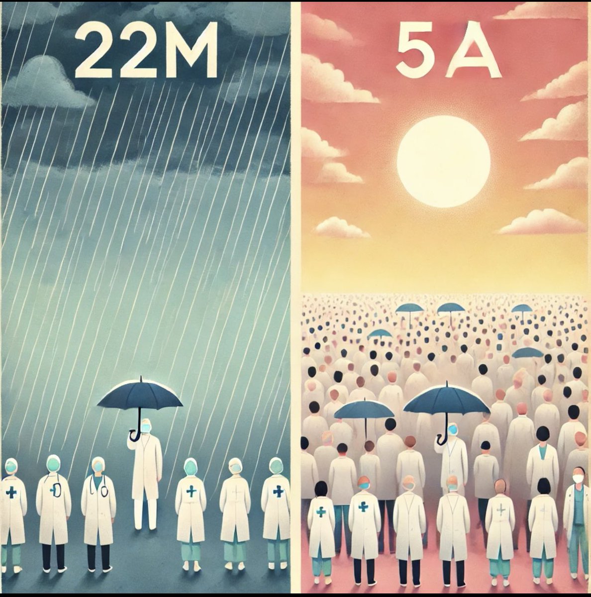 ❌Se aplaza el 22M
22M: Alerta roja 
5A: Tormenta… pero de BATAS BLANCAS

Hoy el tiempo te ha protegido, ministra‼️
El 5 de abril brillará el SOL