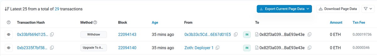 CyversAlerts's tweet photo. 🚨ALERT🚨Our system has detected a suspicious transaction involving @zothdotio. It appears that the protocol's deployer wallet has been compromised.
30 minutes ago, the proxy contract "USD0PPSubVaultUpgradeable" was upgraded to a contract created by a suspicious address.
The attacker withdrew $8.4M USD0++ shortly after.
Within minutes, all stolen assets were swapped for $DAI and transferred to another address.
The Zoth website is now in maintenance mode—potentially in response to the breach.
Stay tuned for more update!
Want to secure your assets and prevent future attacks? Book a Demo today! https://t.co/PdJL6YkwOF
#CyversAlert