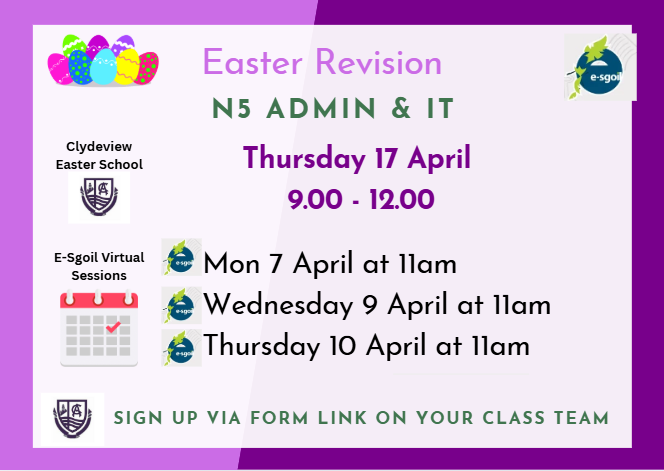 🐰N5 EASTER SCHOOL INFO 🪺  <a href="/clydeview_a/">Clydeview Academy</a>