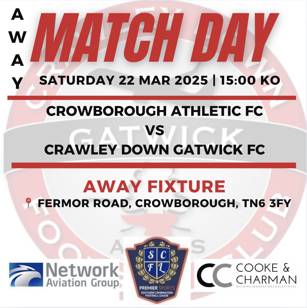 Next up: we are away to <a href="/CrowboroughAFC/">Crowborough Athletic FC</a>  in the 3pm kick off tomorrow. Looking forward to another entertaining match. ⚽️
<a href="/TheSCFL/">Premier Sports The SCFL</a> <a href="/TheSnlf/">TheSNLF</a>