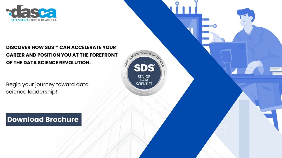 DASCA_Insights's tweet image. With SDS™, you showcase your expertise in managing and implementing advanced data science solutions, delivering actionable insights to drive organizational success.
Download the brochure - bit.ly/4bOpBpc
#sds #datasciencecertifications #DASCA