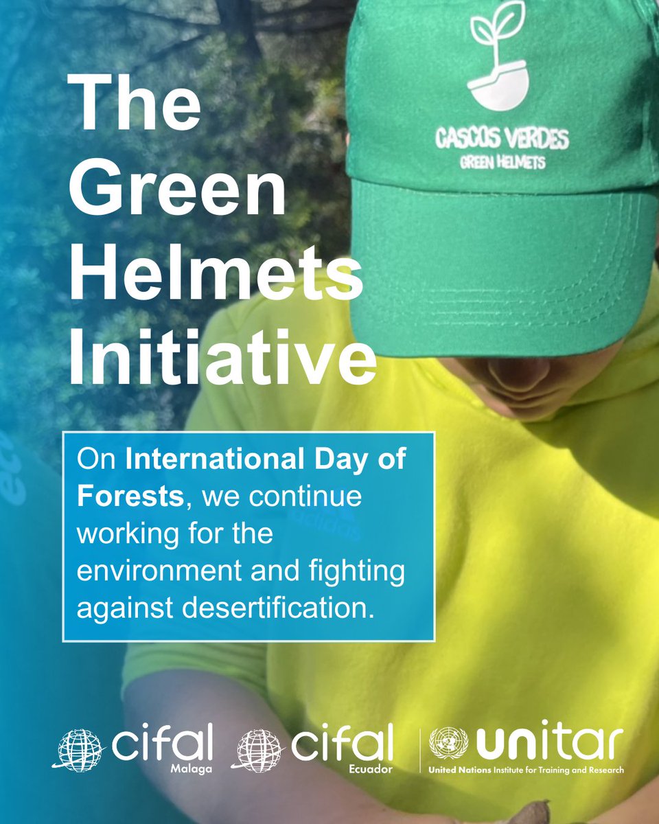 Today, #CGN commemorates the International Day of Forests. 

<a href="/CifalMalaga/">CIFALMalaga</a>, <a href="/UNITAR/">UNITAR</a>, the Regional Government of Andalusia <a href="/AndaluciaJunta/">Junta de Andalucía</a> , @Amazon Spain and <a href="/CIFALECUADOR/">CIFAL ECUADOR</a> have joined forces to establish the Green Helmet initiative. 

🔗To know more: shorturl.at/L91yR