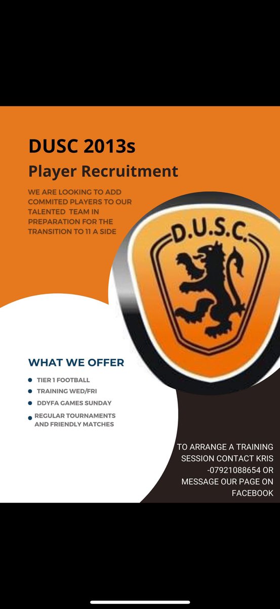 Anyone who may fancy a new challenge or a fresh start please get in touch great set up and set of boys ⚽️🧡🖤