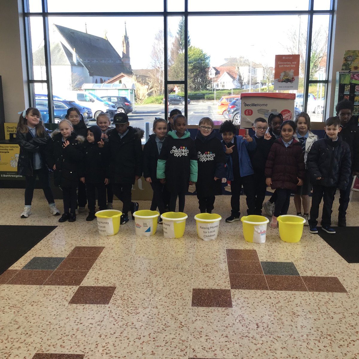 P3b after their successful singing stint at <a href="/Morrisons/">Morrisons</a> ! Lots of money was raised for charity #OLOL #STVChildrensAppeal #CREATE #lent2025