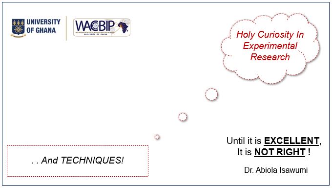 AMR @WACCBIP (@amr_waccbip) on Twitter photo 'Holy Curiosity in Experimental Research'; an excellent talk by our #AMR Group Leader <a href="/AMR_WACCBIP/">AMR @WACCBIP</a> <a href="/IsawumiAbiola/">Isawumi Abiola</a> . "Until it is EXCELLENT, it is NOT RIGHT" - Dr. <a href="/IsawumiAbiola/">Isawumi Abiola</a>! <a href="/WACCBIP_UG/">WACCBIP</a> <a href="/gordon_awandare/">Gordon Awandare</a> <a href="/GSK/">GSK</a> <a href="/the_ACEProject/">Africa Higher Ed. Centers of Excellence-ACE Impact</a> <a href="/UnivofGh/">University of Ghana</a> <a href="/gbl_waccbip/">Genomics & Bioinformatics Lab</a> <a href="/CAMO_Net1/">CAMO-Net</a> <a href="/AbisaSupport/">ABISA Research Support Initiatives</a> 'Holy Curiosity in Experimental Research'; an excellent talk by our #AMR Group Leader <a href="/AMR_WACCBIP/">AMR @WACCBIP</a> <a href="/IsawumiAbiola/">Isawumi Abiola</a> . "Until it is EXCELLENT, it is NOT RIGHT" - Dr. <a href="/IsawumiAbiola/">Isawumi Abiola</a>! <a href="/WACCBIP_UG/">WACCBIP</a> <a href="/gordon_awandare/">Gordon Awandare</a> <a href="/GSK/">GSK</a> <a href="/the_ACEProject/">Africa Higher Ed. Centers of Excellence-ACE Impact</a> <a href="/UnivofGh/">University of Ghana</a> <a href="/gbl_waccbip/">Genomics & Bioinformatics Lab</a> <a href="/CAMO_Net1/">CAMO-Net</a> <a href="/AbisaSupport/">ABISA Research Support Initiatives</a>