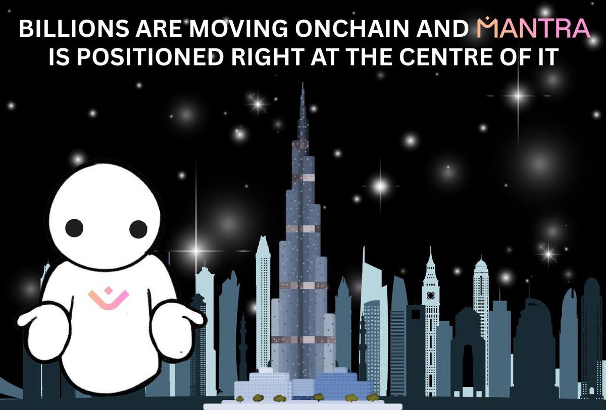 OMly Fans (@omlyfans_) on Twitter photo Dubai’s going ALL IN on real estate tokenization. $16B in assets about to hit the blockchain.
Meanwhile, <a href="/MANTRA_Chain/">MANTRA | Tokenizing RWAs</a> has
✅ VARA-licensed
✅ Backed by giants
✅ Real deals, real assets
This isn’t a trend—it’s inevitable. RWA is the future and MANTRA is becoming the standard Dubai’s going ALL IN on real estate tokenization. $16B in assets about to hit the blockchain.
Meanwhile, <a href="/MANTRA_Chain/">MANTRA | Tokenizing RWAs</a> has
✅ VARA-licensed
✅ Backed by giants
✅ Real deals, real assets
This isn’t a trend—it’s inevitable. RWA is the future and MANTRA is becoming the standard
