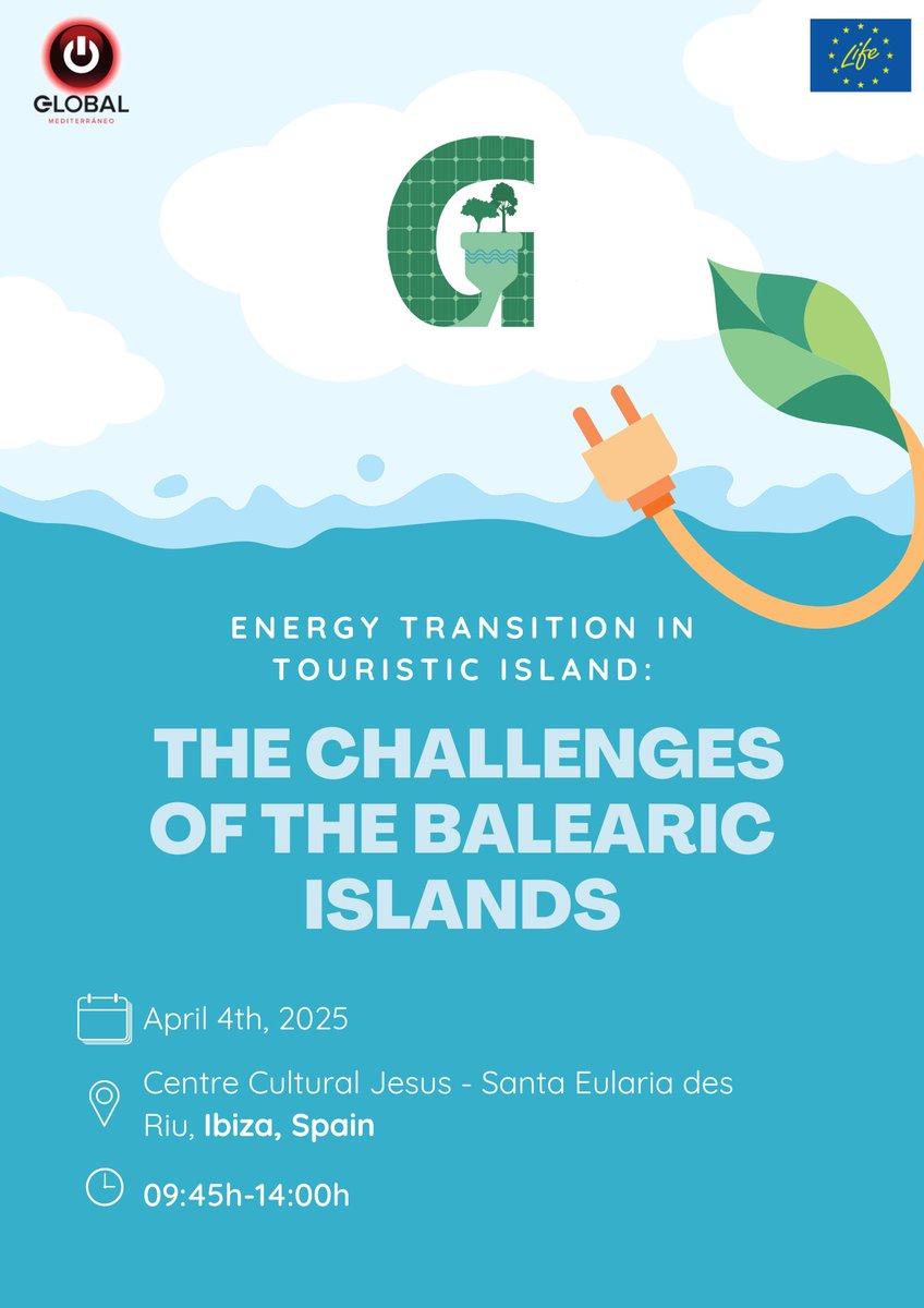 Join Us for an Exclusive Seminar!💡

🌴Learn more about the challenges of the Balearic Islands in implementing energy transition and strategies to overcome them.

🔗 Register now: docs.google.com/forms/d/e/1FAI…

#seminar #GENERACommunity #energyplanning #Islands
