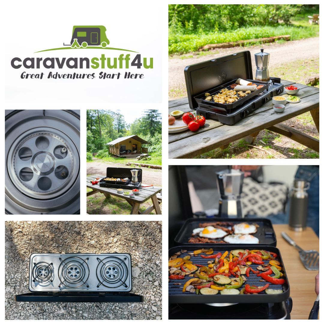 📢 Introducing the Cadac 3-Cook Range now at CaravanStuff4u📢 
‼️ Cook Breakfast like never before with that extra room from the 2-cook to get the coffee on at the same time‼️ 
🍿 Cadac's innovation in 2025 is ingenious 🍿 
📲 Available in-store or Online📲 

#cadac #bbq