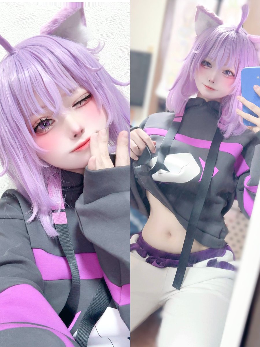 hiyori_cosplay's tweet photo. おにゃにゃ💜
#猫又おかゆ https://t.co/SpBc426qc1