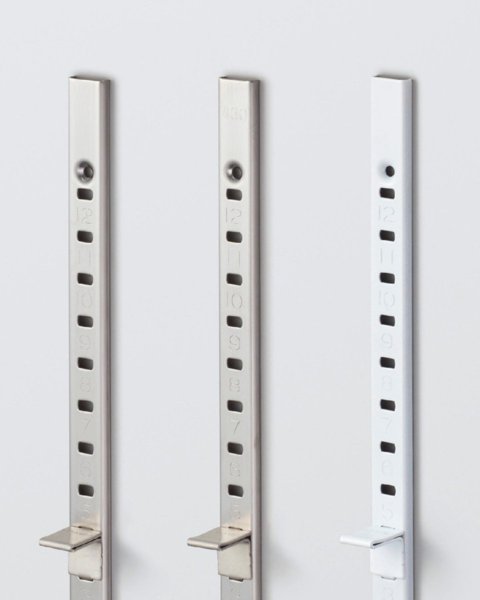 The SP/SPS Stainless Steel Shelf Standards feature height markers every 15mm for fast, accurate shelf adjustment.
With a low-profile 5mm design, they’re clean, compact, and built to support dynamic layouts.

🔗global.sugatsune.com/global/en/arch…

#ShelfSystem #InteriorHardware #Sugatsune