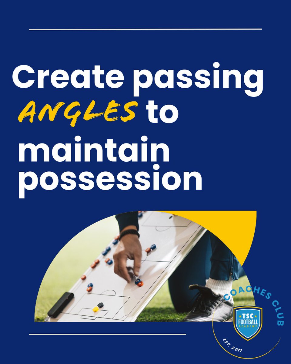 TSCCoachesClub's tweet image. &apos;Do not be in a straight line&apos;

As we develop our sessions for in possession training, we need to highlight the need for creating angles, Check out the full walk through s in this months video - youtube.com/watch?v=e-ydSh…

#GrassrootsFootball #CoachingPoints #MonthlyTopic