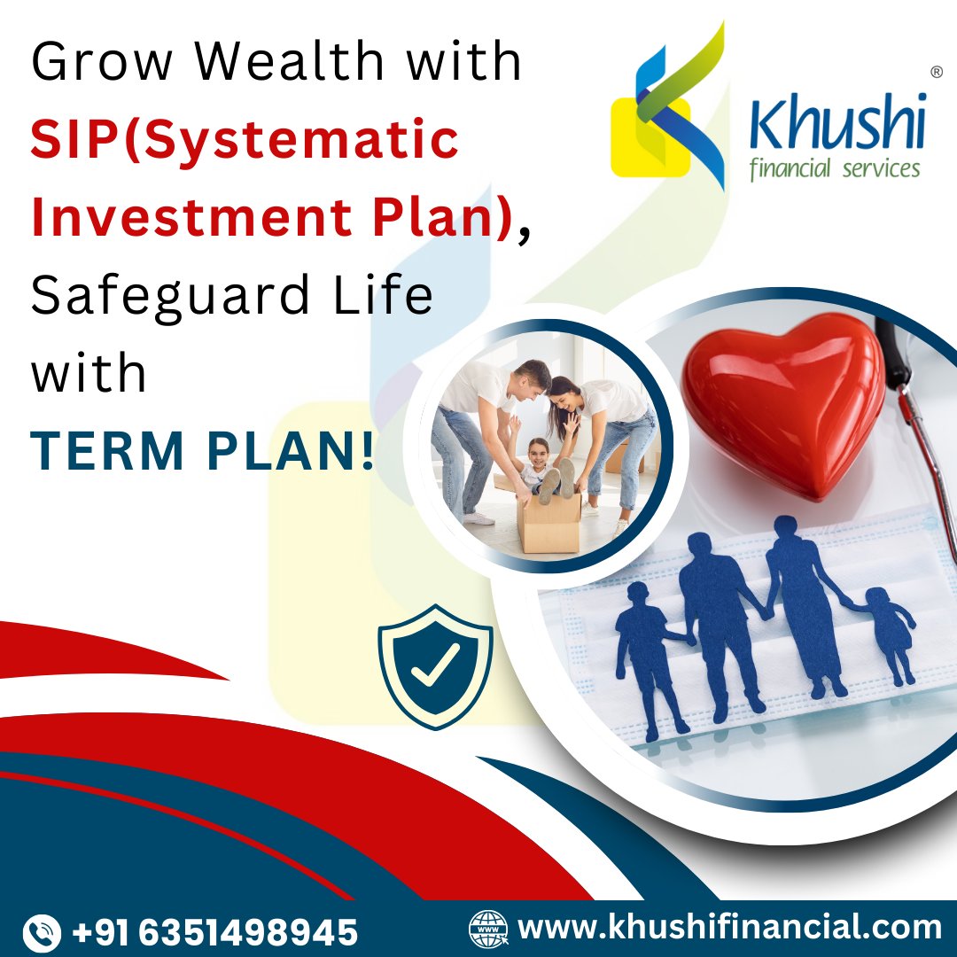 khushifinancial's tweet image. Grow Your Wealth with #SIP!
Protect Your Family with a #TermPlan!
Why choose one when you can have both?
✅SIP–Build your future wealth, step by step, with disciplined investing!
✅#TERMPLANInsurance – Secure your family's #financialfuture &amp;amp; give them peace of mind!