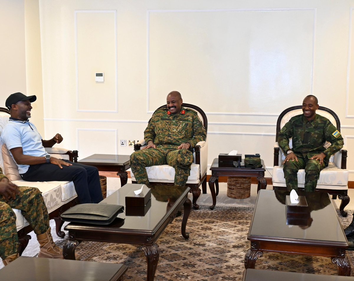 The Ugandan General’s visit coincides with regional tensions, particularly in the Eastern DRC and South Sudan.

Upon his arrival Thursday afternoon, Gen Kainerugaba was received by his Rwandan counterpart, Gen Mubarak Muganga, alongside other high-ranking RDF officials.