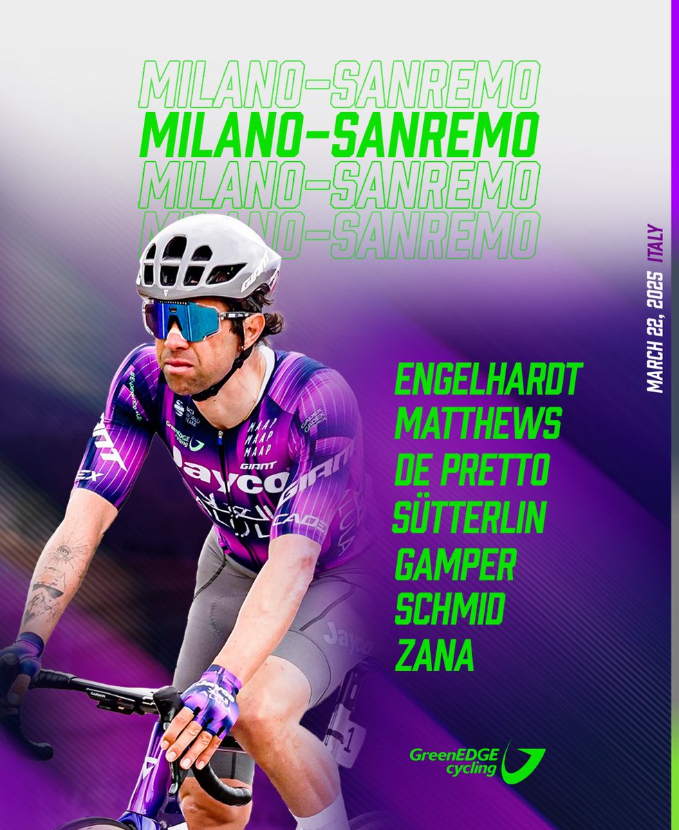 👥 LINE-UP
🇮🇹 Milano-Sanremo
📅 22/03

Monument season has arrived with the longest of them all 'La Classicissima'. Are you as excited as we are?