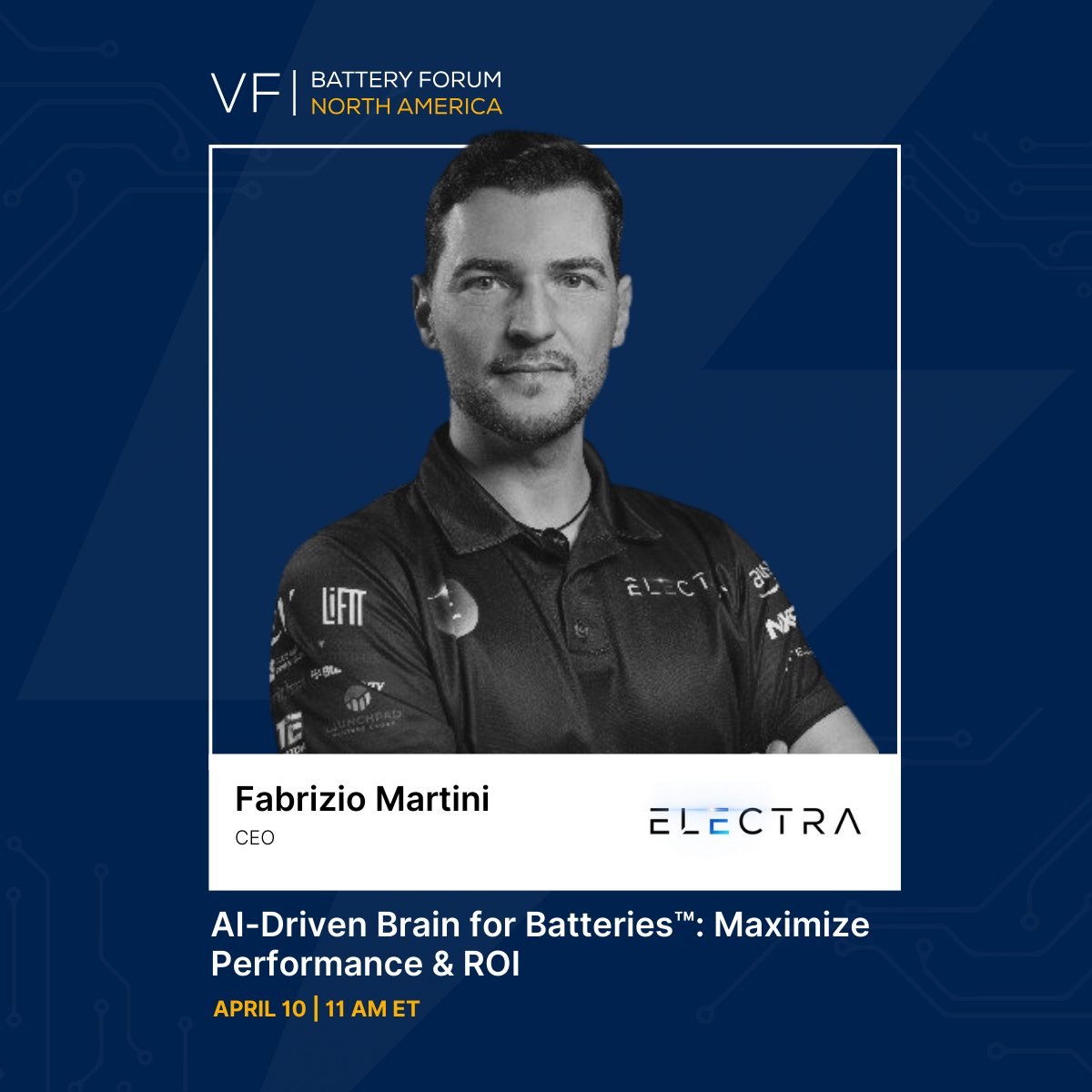 Electra Vehicles (@electravehicles) on Twitter photo 🔋 Join us at <a href="/VoltaFoundation/">Volta Foundation</a> Battery Forum North America!
On April 10 at 11 AM ET, Fabrizio Martini <a href="/fabriziom181/">fabriziom18</a>, CEO of Electra, will dive into AI-Driven Brain for Batteries™: Maximize Performance & ROI.
🔗 Register: volta.foundation/battery-forum/… 🔋 Join us at <a href="/VoltaFoundation/">Volta Foundation</a> Battery Forum North America!
On April 10 at 11 AM ET, Fabrizio Martini <a href="/fabriziom181/">fabriziom18</a>, CEO of Electra, will dive into AI-Driven Brain for Batteries™: Maximize Performance & ROI.
🔗 Register: volta.foundation/battery-forum/…