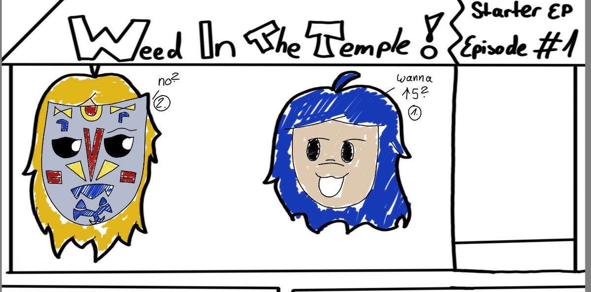 IkkonIchi's tweet photo. i did announce i’m starting a coming, did I?
W.I.T.T.! (Weed in the temple!) is now officially in progress. I wated to try a completely new styles and started coloring the first panel!
little sneak peek!
#WITT #Auuuugh_OCs #skyverse #skyversefnf https://t.co/aALP12h4po
