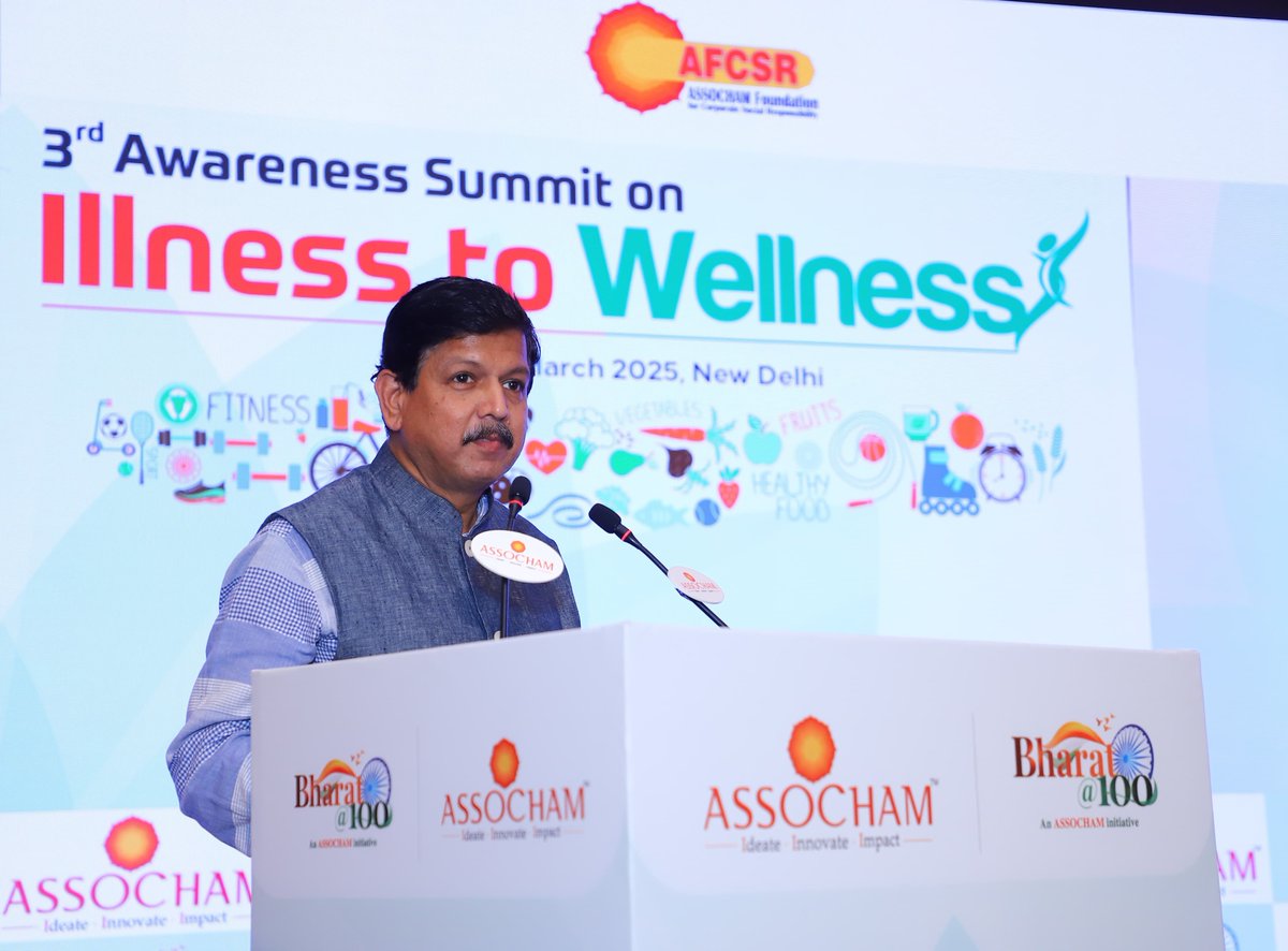 During the keynote address at the 3rd Awareness Summit on Illness to Wellness, Dr. Manoj Nesari, Advisor, Ministry of Ayush, Government of India, highlighted that wellness encompasses not only physical health but also mental and spiritual well-being. He identified key health