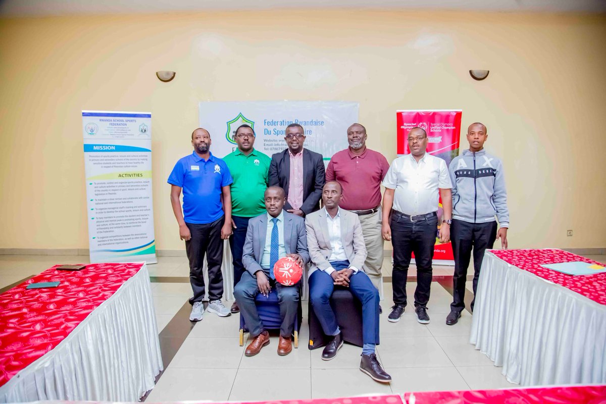 SpecialOlympics RDA (@sorwanda) on Twitter photo *BIG NEWS ALERT!* 🚨
Yesterday, Special Olympics Rwanda & Fédération Rwandaise du Sport Scolaire (FRSS) signed a game-changing partnership to bring *Unified Champion Schools (UCS)* to schools nationwide! 🏫⚽️🏅
<a href="/Rwanda_Sports/">Ministry of Sports|Rwanda</a> <a href="/Rwanda_Edu/">Ministry of Education | Rwanda</a> @Schoolsportsrw <a href="/SO_Africa/">Special Olympics Africa Region</a> *BIG NEWS ALERT!* 🚨
Yesterday, Special Olympics Rwanda & Fédération Rwandaise du Sport Scolaire (FRSS) signed a game-changing partnership to bring *Unified Champion Schools (UCS)* to schools nationwide! 🏫⚽️🏅
<a href="/Rwanda_Sports/">Ministry of Sports|Rwanda</a> <a href="/Rwanda_Edu/">Ministry of Education | Rwanda</a> @Schoolsportsrw <a href="/SO_Africa/">Special Olympics Africa Region</a>