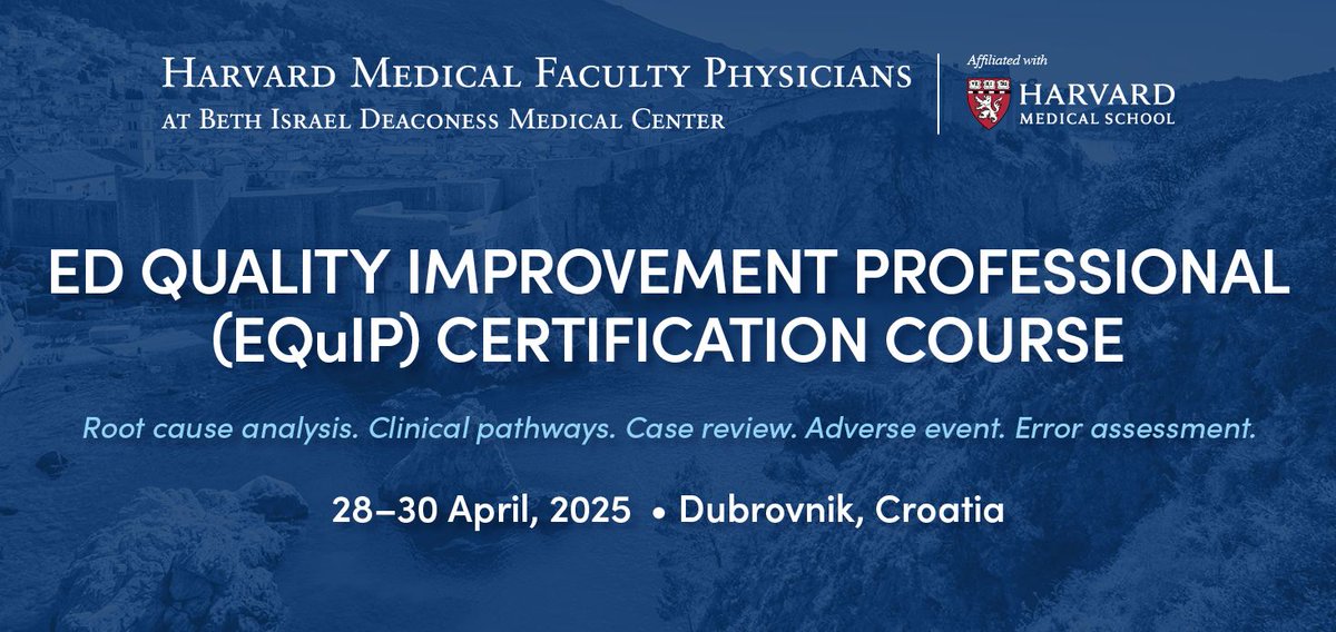 The Institute for ED Clinical Quality Improvement (@emerg_quality) on Twitter photo Are you EQuIP certified? Join us for an interactive workshop on #EmergencyDepartment #QualityImprovement with international ED leader participants and expert Harvard Med faculty --
<a href="/JonathanEdlow/">Jonathan Edlow</a>
Register: edqualityinstitute.org Are you EQuIP certified? Join us for an interactive workshop on #EmergencyDepartment #QualityImprovement with international ED leader participants and expert Harvard Med faculty --
<a href="/JonathanEdlow/">Jonathan Edlow</a>
Register: edqualityinstitute.org