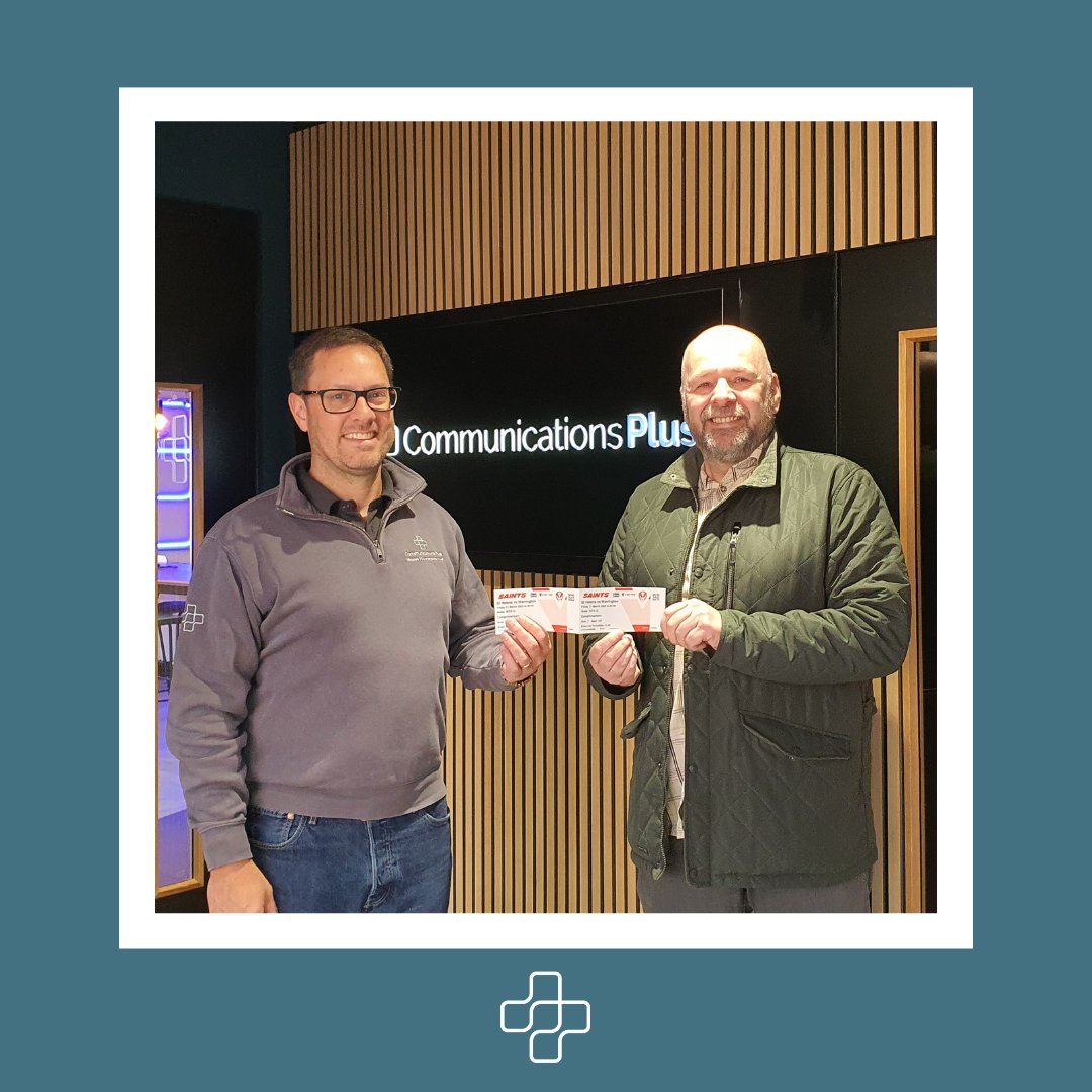 🏆 Congratulations to Brian, winner of our St.Helens RFC vs Warrington Wolves tickets competition. We hope you enjoy the game tonight!
Follow our social media for all the latest business telecoms offers and exclusive prizes.

#Winners #COYS #CommunicationsPlus #WarringtonWolves