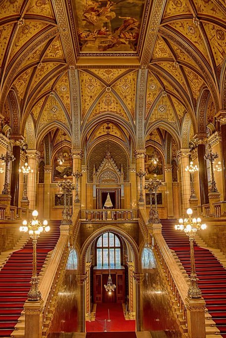 This is the Interior of the Hungarian Parliament Building Photo by Redstone Hill on flickr