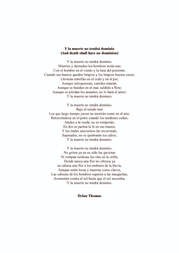 #DiaMundialDeLaPoesia #DylanThomas por ejemplo And death shall have no dominion