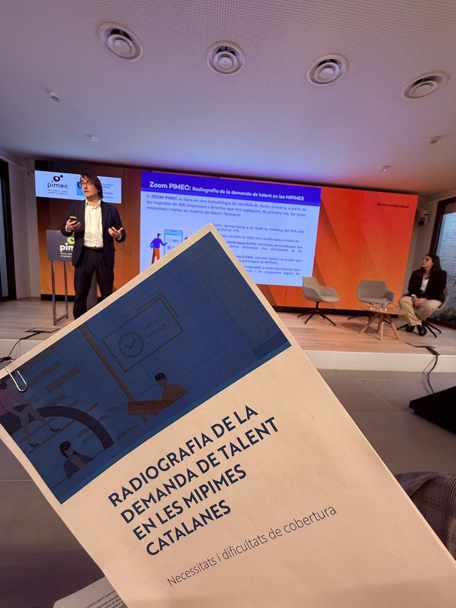 Avui posem una altre variable d’anàlisi per reflexionar i aportar solucions per resoldre un dels problemes del mercat de treball a Catalunya; la dificultat per cobrir la demanda de talent de les #mipimes presentant un nou estudi del Baròmetre de les Competències i Ocupacions