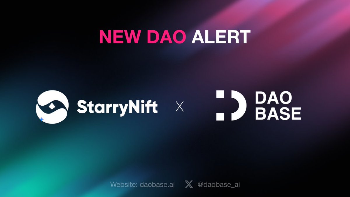 daobase_ai's tweet photo. 🚨 New DAO Alert! 🚨

@StarryNift  is now listed on @daobase_ai! 🎉

Backed by OKX_Ventures & Binance Labs, StarryNift is here to shine even brighter in the decentralized universe 🌌🚀

🔍 Explore their space:
https://t.co/J3QnlzdqWv