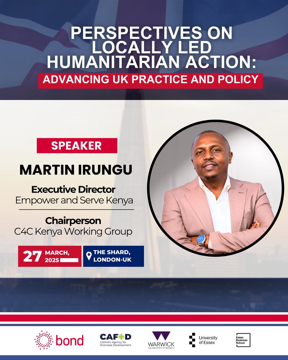 This March, our Executive Director, Martin W. Irungu, joins global practitioners, donors, and policymakers in London to push for real shifts in humanitarian response. As champions of community-driven impact, we believe #LocallyLedAction isn’t just an option—it’s the future.