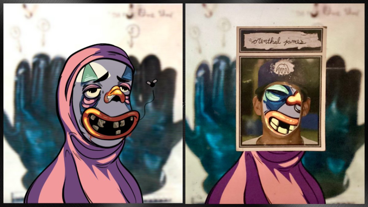 Glad I minted <a href="/theGHOSTofOJ/">ORENTHAL’S ART PROJECT</a> on <a href="/StargazeZone/">Stargaze ✨🔭</a> 😈✨

This one is so good!  OJ name w/ tribute to <a href="/clowns9000/">Clowns 9000 🎪😮😣🥂🫡👽👁️🙈🐴🌜🌛</a> 'OJ Gloves' trait is an amazing pairing - &amp; that sinister 🤡 gaze perfectly captured in the card 💯

 I own the clown on the left - perfect mint for a collectoor 🎯

Well