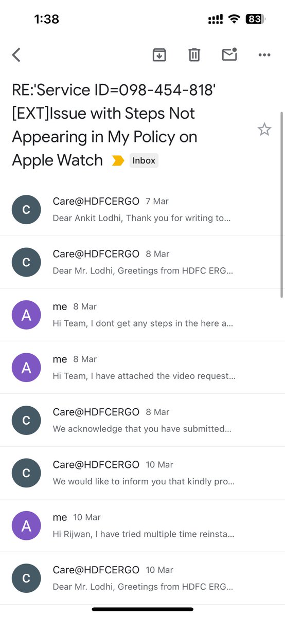 ankit16877871's tweet photo. Dear @HDFCErgo / @HDFCBank_Cares , my support case has been pending for an unacceptable amount of time(1month). It's frustrating to see no resolution despite multiple follow-ups.Atleast let us know what need to be done to get resolution.#CustomerService #HDFCErgo #SupportCase https://t.co/gLIXk21DPR