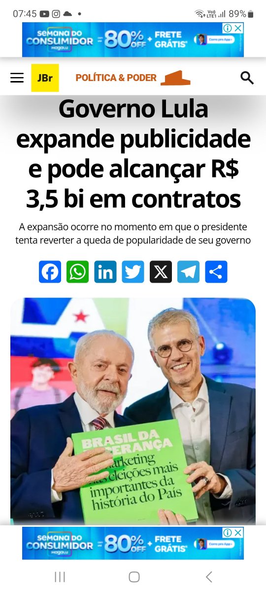 LeiaRachor's tweet image. 👏👏👏👏👏👏👏👏👏

Tem que ser assim!
E tem que ter Live TODO OS DIAS 
Por que somente o Presidente Bolsonaro conseguirá COMBATER essa MILÍCIA DIGITAL DO #ForaLula bancada com o DINHEIRO DOS ESCRAVOS PAGADORES DE IMPOSTOS. 
#Bolsona