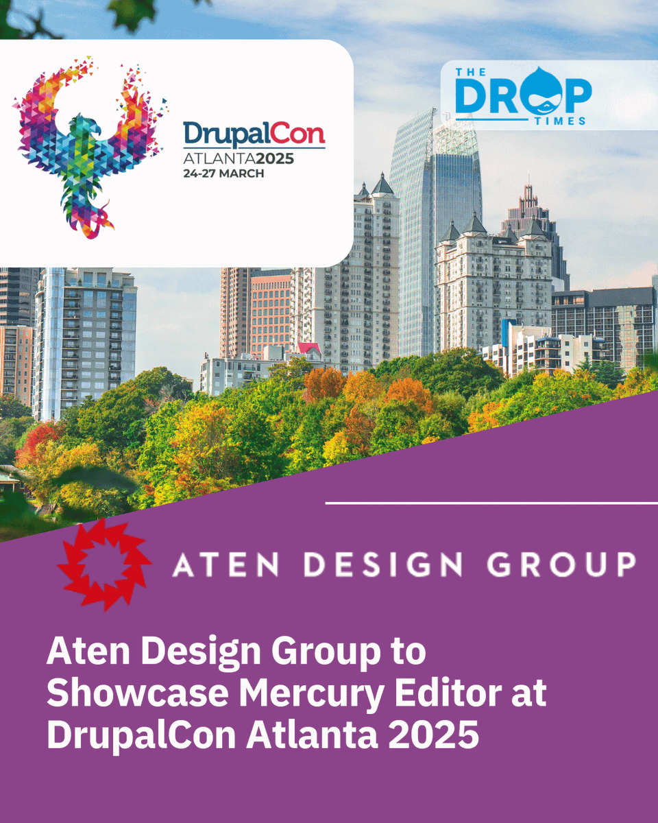thedroptimes (@thedroptimes) on Twitter photo Aten Design Group <a href="/atendesign/">Aten Design Group</a> will spotlight their Mercury Editor at <a href="/DrupalCon/">DrupalCon Chicago 2026</a> Atlanta 2025 with live demos and community giveaways. A must-visit for fans of user-friendly publishing in Drupal!
🔗 bit.ly/4iMdueE
📝 Originally published by atendesigngroup.com Aten Design Group <a href="/atendesign/">Aten Design Group</a> will spotlight their Mercury Editor at <a href="/DrupalCon/">DrupalCon Chicago 2026</a> Atlanta 2025 with live demos and community giveaways. A must-visit for fans of user-friendly publishing in Drupal!
🔗 bit.ly/4iMdueE
📝 Originally published by atendesigngroup.com