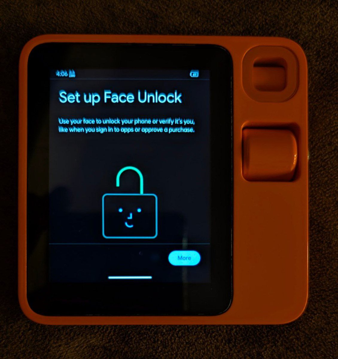 CipherROM's tweet image. Feature Highlight: Face Unlock working on CipherOS! 🔓
The motorized camera automatically flips to the front when you press the power button, verifies your face, and then returns to off mode once unlocked.
Try CipherOS Now!
#CipherOS #rabbitr1 #FaceUnlock #Feature