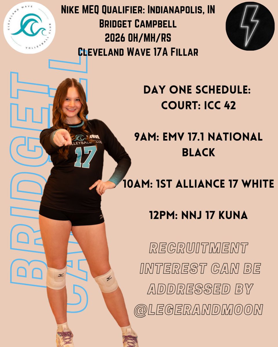 Bridget Campbell (@bridgetcsoup) on Twitter photo Come check out ICC 42 at Nike MEQ today!! Times are listed below!
- #17
- Cleveland Wave 17A Fillar
<a href="/legerandmoon/">Léger & Moon Volleyball</a> <a href="/coachmoonvball/">Jamie Moon 🏐</a> Come check out ICC 42 at Nike MEQ today!! Times are listed below!
- #17
- Cleveland Wave 17A Fillar
<a href="/legerandmoon/">Léger & Moon Volleyball</a> <a href="/coachmoonvball/">Jamie Moon 🏐</a>