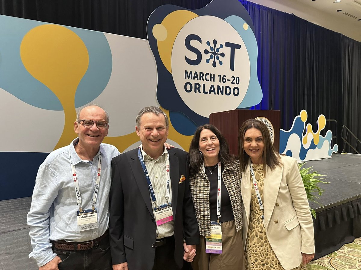 aristsatsakis's tweet photo. With Laurie SOT president , Monica and Miki SOT past president after awards ceremony at SOT Meeting 2025 Orlando. https://t.co/efzDJCjlUu