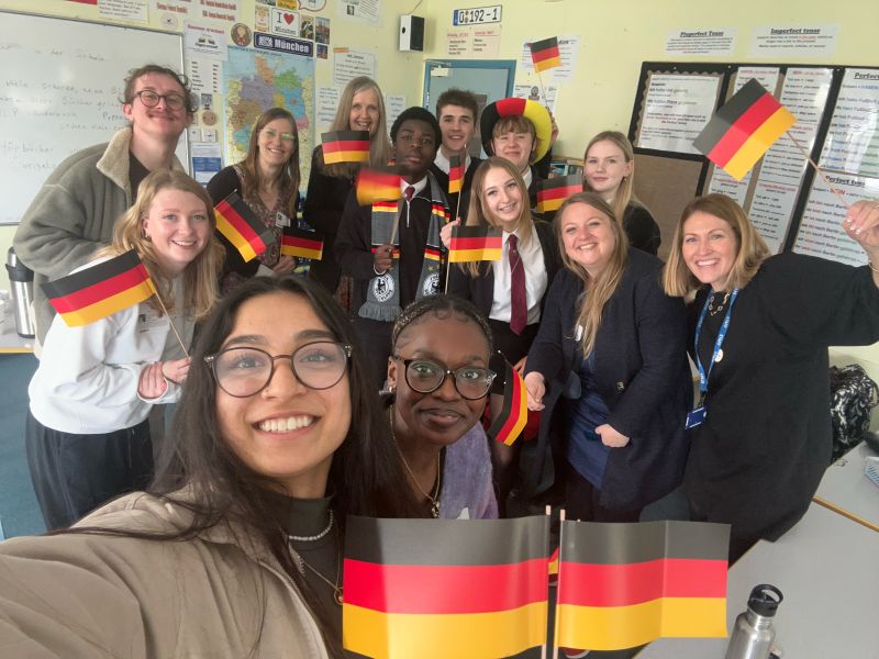 This week we had a wonderful day at <a href="/CaerleonComp/">Caerleon Comp</a>, to celebrate all things German. Pupils showcased their passion and language ability. Danke to Caerleon's German teachers, Alison McLeod and Jeremy Jones for organising this opportunity. #ShoutOutForGerman <a href="/cardiffuni/">Cardiff University</a>