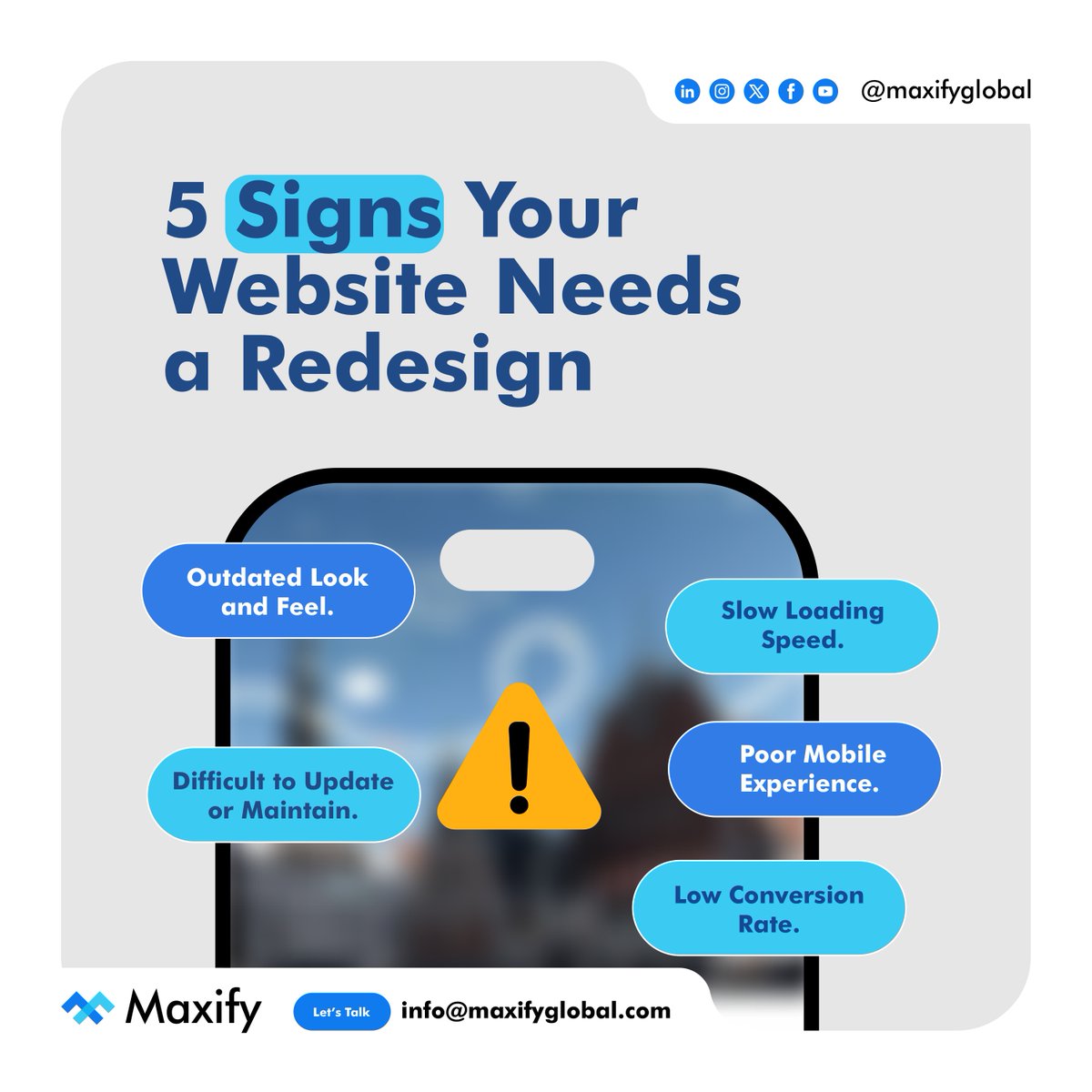 maxifyglobal's tweet image. If your site looks outdated or slow, visitors won’t stay. Let’s build a website that works for you!

📩 info@maxifyglobal.com

#WebsiteRedesign #MaxifyGlobal #WebDesignMatters #HappyWeekend #TGIF