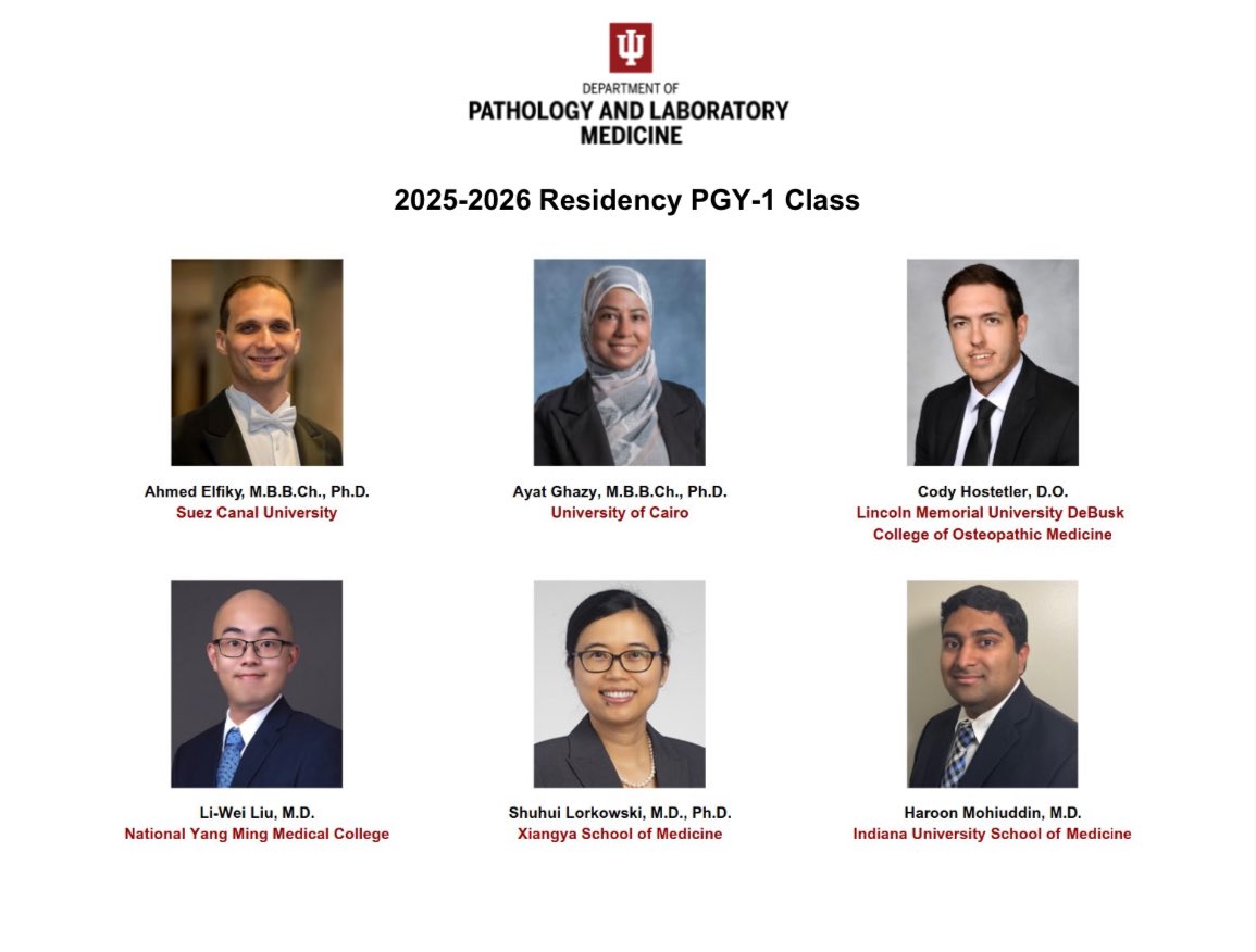 ✨Congratulations to our incoming class of PGY1s!✨ #PathMatch2025

We are so excited to be welcoming you to the IU Pathology family! 🔬